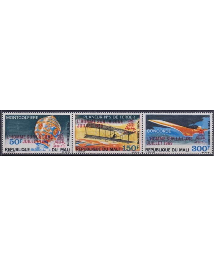 F-EX32037 MALI MNH 1969 FIRST MAN ON MOON APOLLO XI SPACE COSMOS CONCORDE GLOBE