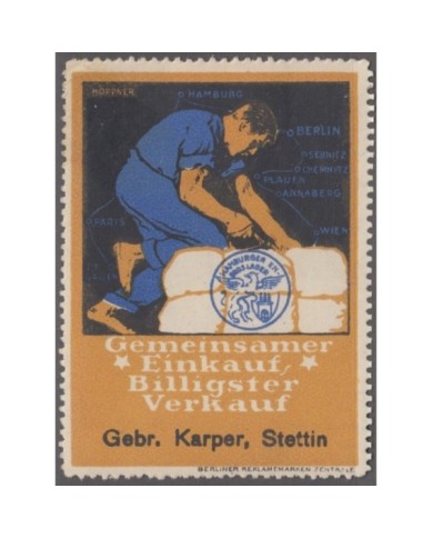 F-EX8967 ALEMANIA GERMANY DEUTSCHLAND CINDERELLA SALE OF SEEDS STAMP 48x64mm. NO GUM.