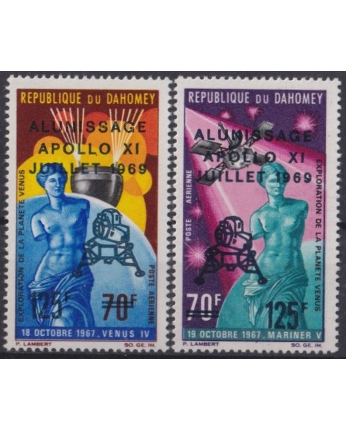 F-EX31991 DAHOMEY MNH 1969 VENUS OF MILO APOLLO XI SATELLITE SPACE COSMOS ASTRONAUTICS.