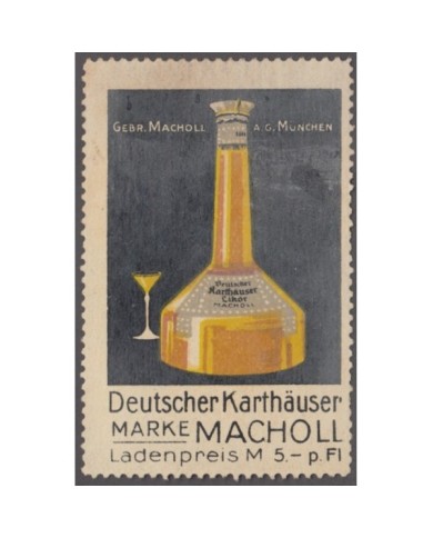 F-EX8979 ALEMANIA GERMANY DEUTSCHLAND CINDERELLA COGNAC MACHOLL BEVERAGE 40x60mm. NO GUM.