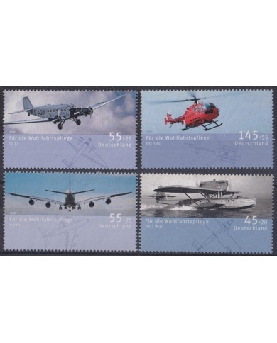 F-EX31715 GERMANY MNH 2008 AVION AIRPLANE HELICOPTER.