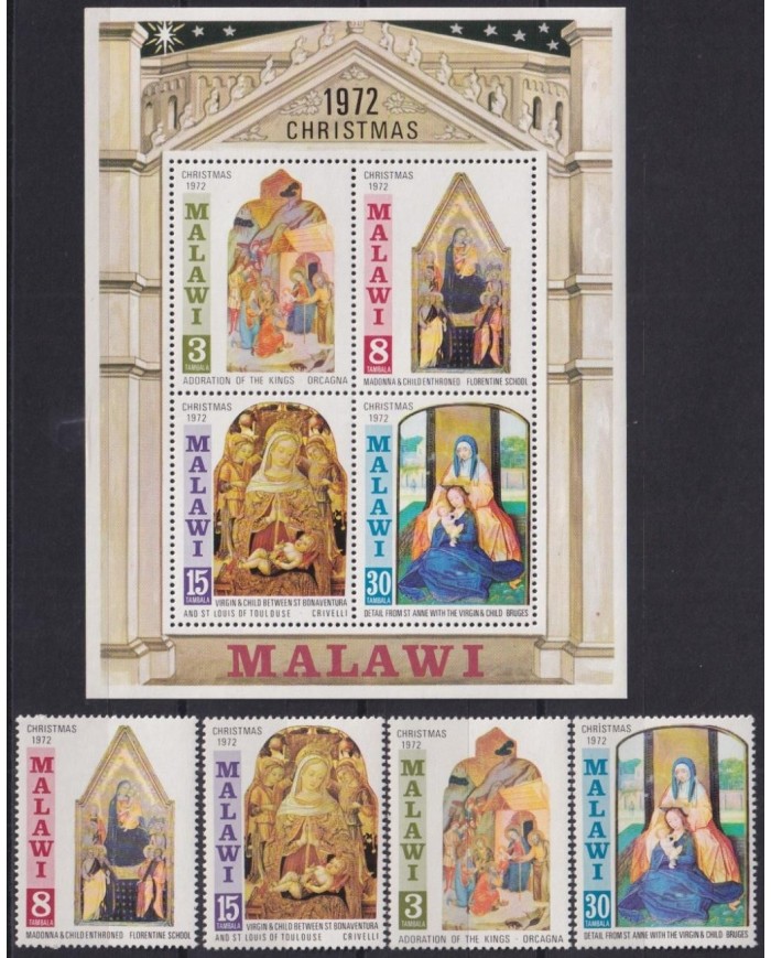 F-EX29842 MALAWI MNH 1997 RELIGION ART CHRISTMAS NAVIDAD ARTE ORCAGNA CRIVELLI.