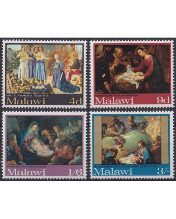 F-EX30045 MALAWI MNH 1968 RELIGION ART CHRISTMAS NAVIDAD ARTE ADORATION.