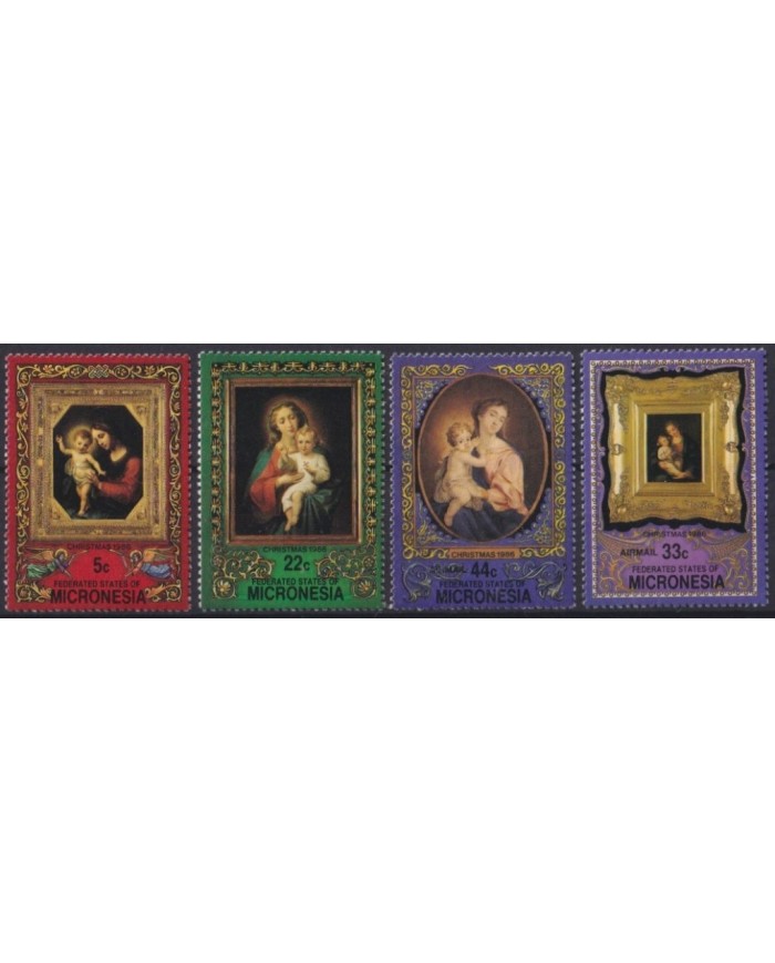 F-EX30059 MICRONESIA IS MNH 1986 RELIGION ART CHRISTMAS NAVIDAD ARTE MADONNAS.