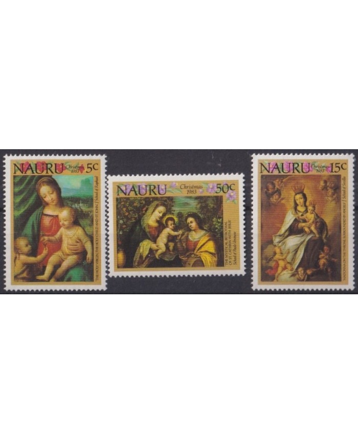 F-EX30069 NAURU IS MNH 1983 RELIGION ART CHRISTMAS NAVIDAD ARTE RAPHAEL VERONESE.