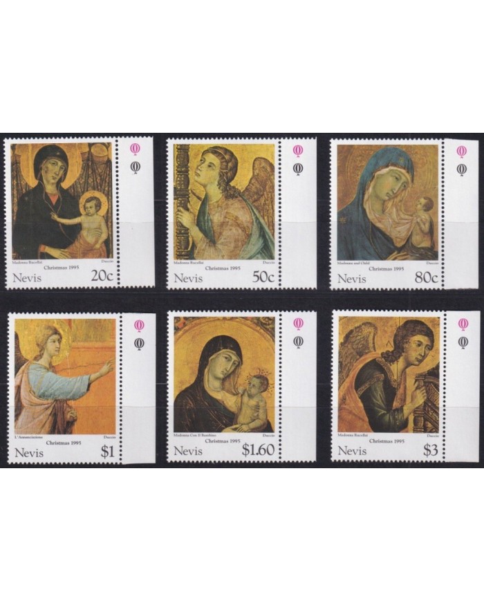 F-EX30077 NEVIS IS MNH 1999 RELIGION ART CHRISTMAS NAVIDAD ARTE DUCCIO.