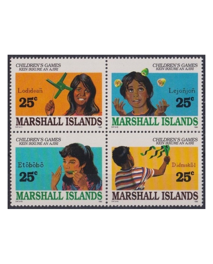 F-EX31375 MARSHALL IS MNH 1990 CHILDREN GAMES JUEGOS INFANTILES.