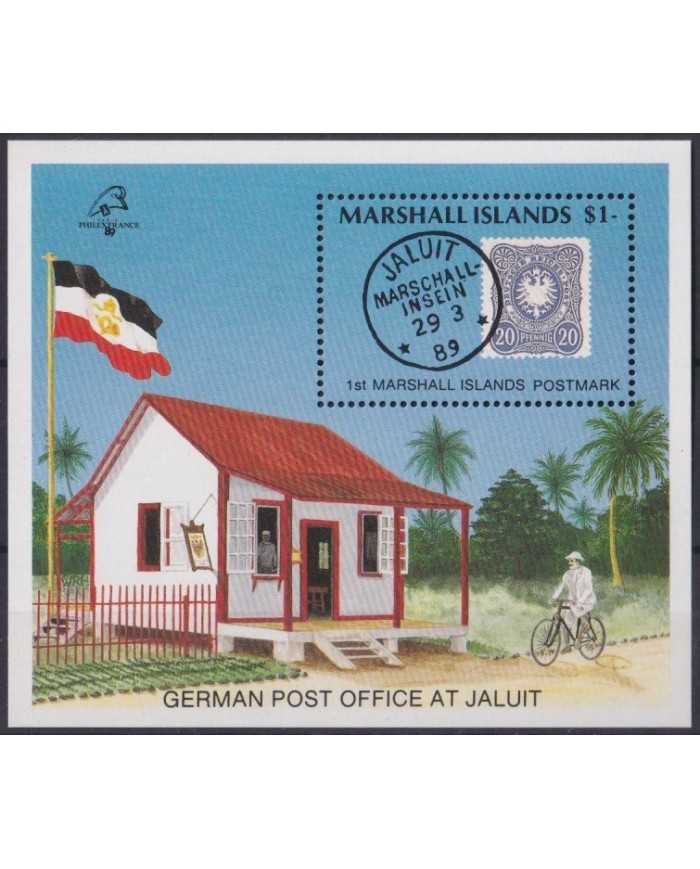 F-EX31379 MARSHALL IS MNH 1989 GERMANY POST OFFICE AT JALUIT.
