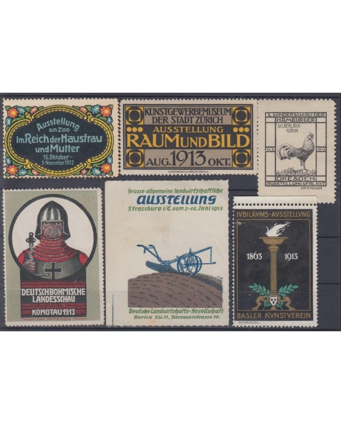 F-EX9019 ALEMANIA GERMANY DEUTSCHLAND CINDERELLA STAMPS LOT 1913. MH- NO GUM.