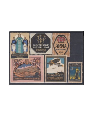 F-EX9020 ALEMANIA GERMANY DEUTSCHLAND CINDERELLA STAMPS LOT 1912. MH- NO GUM.