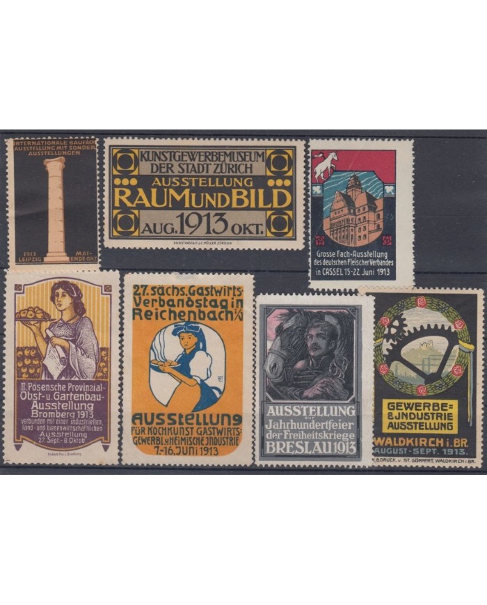 F-EX9021 ALEMANIA GERMANY DEUTSCHLAND CINDERELLA STAMPS LOT 1913. MH- NO GUM.