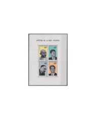 F-EX31926 NIGER MNH 1968 PEACE GHANDI MARTIN LUTHER KING JOHN F. KENNEDY SHEET.
