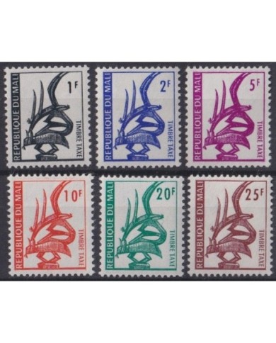 F-EX32045 MALI MNH 1961 ART SCULTURE MASK POSTAGE DUE TIMBRE TAXE.