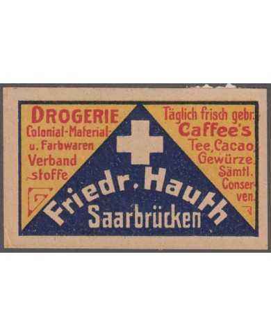 F-EX9031 ALEMANIA GERMANY DEUTSCHLAND CINDERELLA SARRE SAAR CHOCOLAT DRUG STORE NO GUM