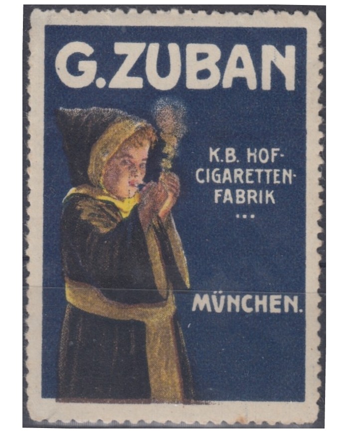 F-EX9046 ALEMANIA GERMANY DEUTSCHLAND CINDERELLA G. ZUBAN. TOBACCO CIGARS NO GUM