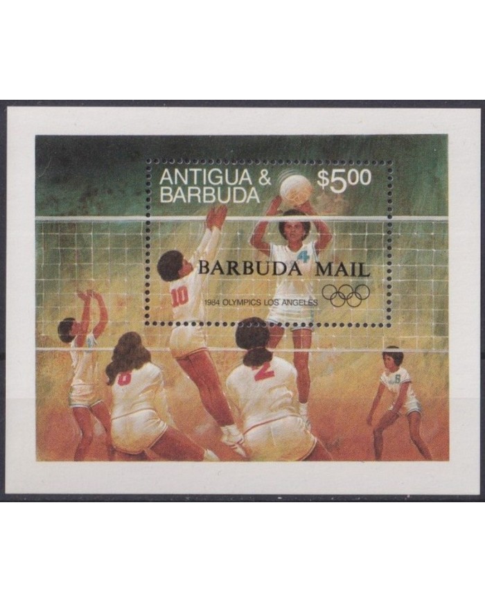 F-EX33561 BARBUDA 1984 MNH LOS ANGELES OLYMPIC GAMES VOLLEYBALL.