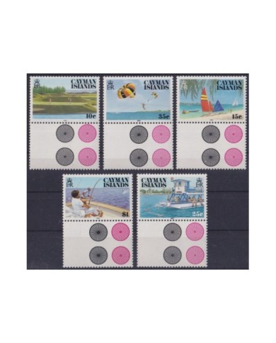 F-EX33571 CAYMAN IS MNH 1987 TOURIST ATHLETISM FISHING SAILING GOLF SURF.