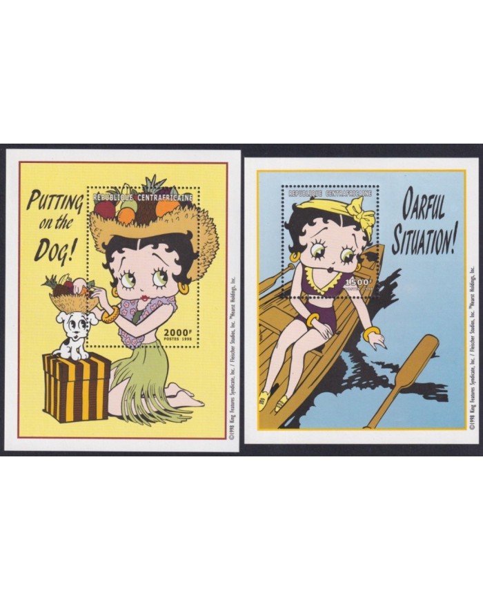 F-EX32880 CENTRAL AFRICA MNH 1999 CARTOON ANIMATION FILMS COMICS BETTY BOOP.