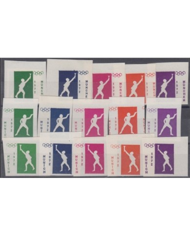 F-EX9347 GERMANY DEUTSCHLAND 1972 CINDERELLA OLYMPIC MNH IMPERF WHITE PAPER. NO