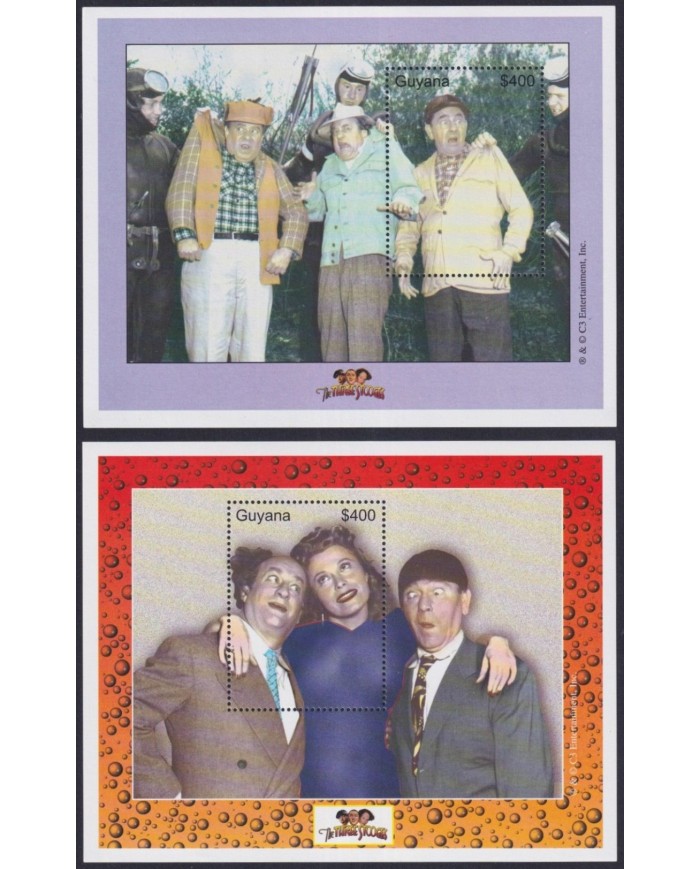 F-EX32906 GUYANA MNH 2000 CLASSIC MOVIE TV COMEDY CINEMA THREE STOOGES.