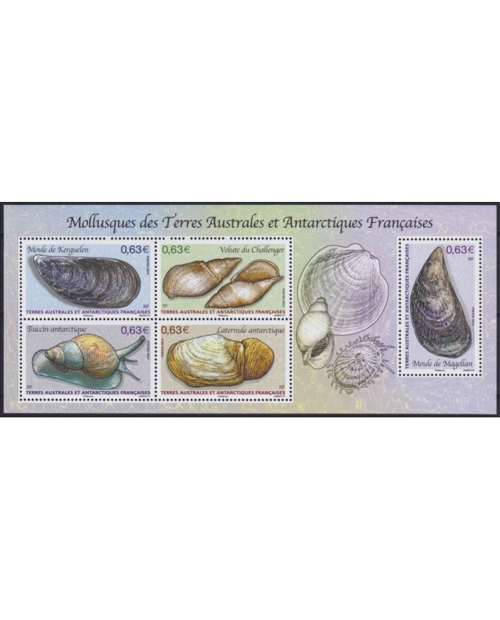 F-EX32915 TAAF POLAR ANTARCTIC MNH 2014 SEA MARINE WILDLIFE SHELL SNAIL FISH .