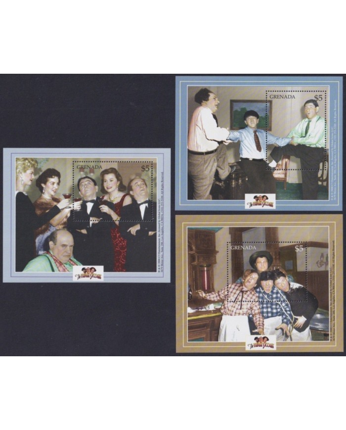 F-EX32945 GRENADA MNH 2001 CLASSIC MOVIE TV COMEDY CINEMA THREE STOOGES.