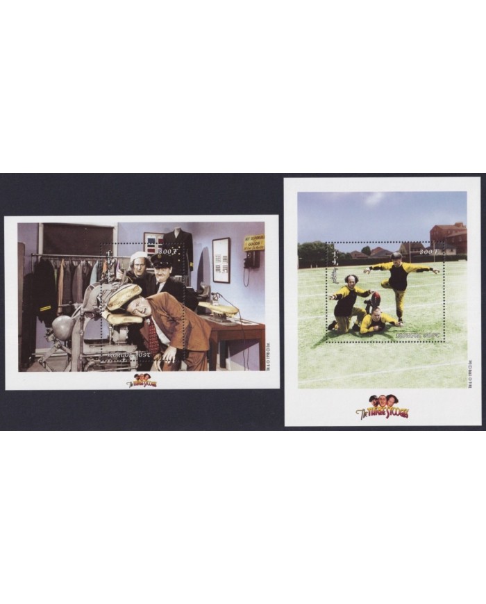 F-EX32946 MONGOLIA MNH 2001 CLASSIC MOVIE TV COMEDY CINEMA THREE STOOGES.