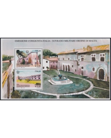 F-EX33011 ITALY MNH 2015 JOINS ISSUE WITH MALTA ORDEN ARCHITECTURE.