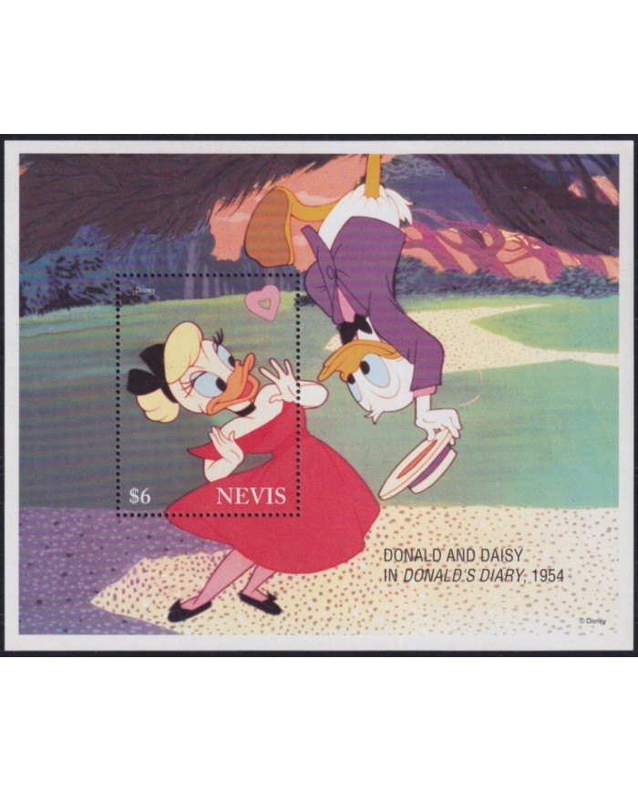 F-EX33023 NEVIS MNH 1995 WALT DISNEY DONALD DUCK & DAISY.