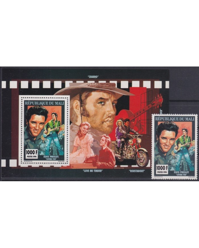 F-EX33056 MALI MNH 1994 CINEMA CLASSIC MOVIE MUSIC ELVIS PRESLEY.