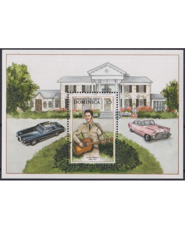 F-EX33058 DOMINICA MNH 1988 CINEMA CLASSIC MOVIE MUSIC ELVIS PRESLEY.