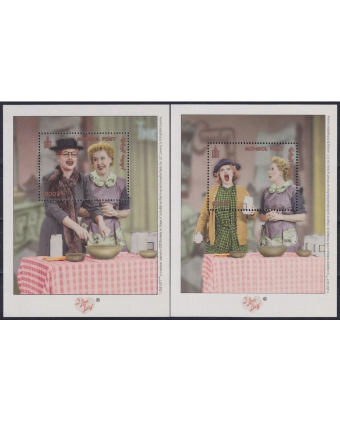 F-EX33080 MONGOLIA MNH 2001 CLASSIC TV COMEDY CINEMA LUCILLE BALL I LOVE LUCY.
