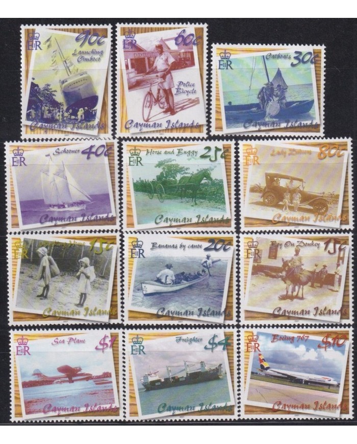 F-EX33130 CAYMAN IS MNH 2001 PHOTOGRAPHIC BICYCLE BOAT OLD AVION AIRPLANE SHIP.