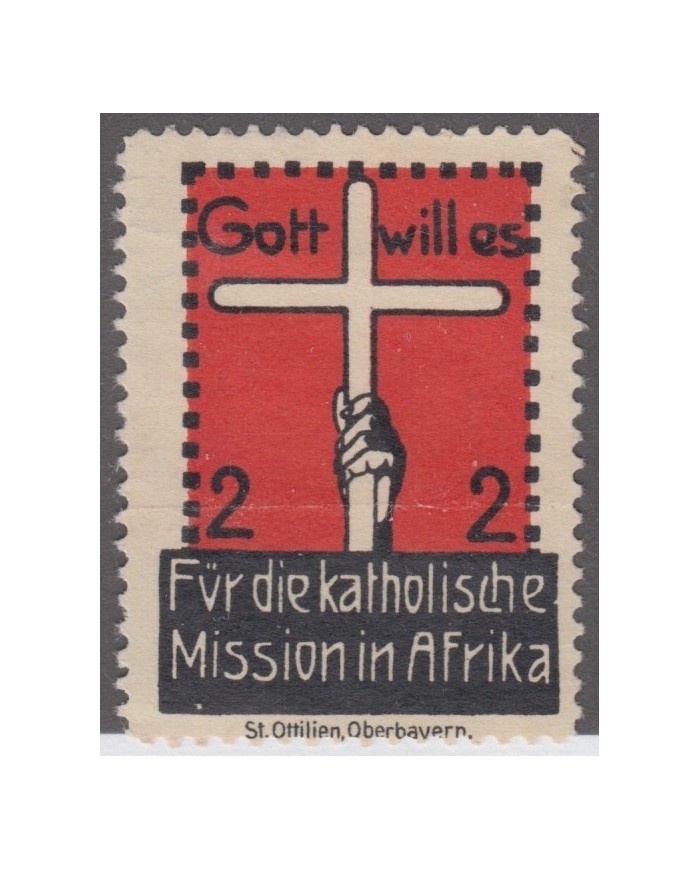 F-EX9460 GERMANY CINDERELLA RELIGION MISSION IN AFRICA. NO GUM.