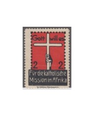 F-EX9460 GERMANY CINDERELLA RELIGION MISSION IN AFRICA. NO GUM.
