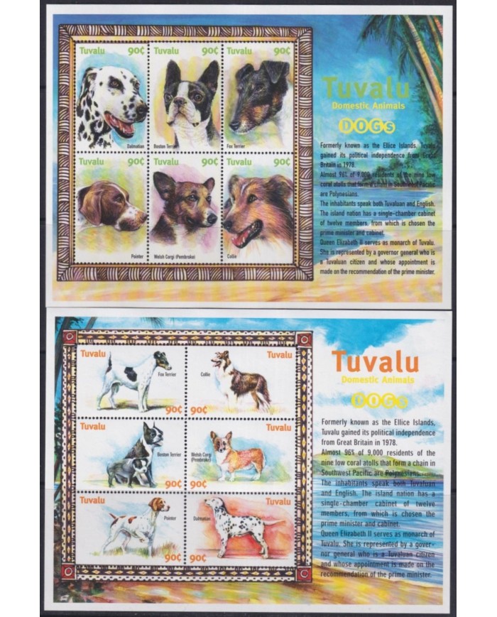 F-EX33147 TUVALU MNH 2000 DOMESTICAL DOG PERROS.