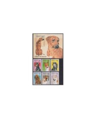 F-EX33149 CAMBODIA MNH 1990 DOMESTICAL DOG PERROS POODLE LEVRIER DALMATIE.