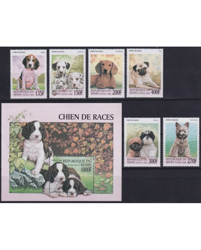 F-EX33151 BENIN MNH 1998 DOMESTICAL DOG PERROS.