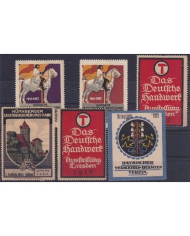 F-EX9113 GERMANY OLD CINDERELLA LOT. 1915. MH- NO GUM.