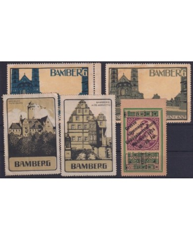 F-EX9114 GERMANY OLD CINDERELLA LOT. BAMBERG. MH- NO GUM.