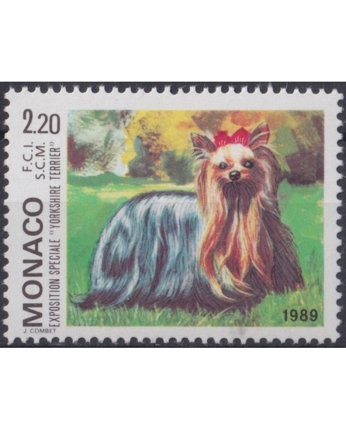F-EX33235 MONACO MNH 1989 DOG PERROS INTERNATIONAL DOG SHOW.