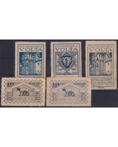 F-EX9124 ITALY CINDERELLA 1927-1944 . VOLTA ELETRIC OLMO COMO, ROMA PHILATELIC.