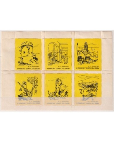 F-EX9130 ITALY CINDERELLA 1959. IV PREMIO NAZ LEVANTO DELLÂ´ENIGMA. SHEET. ORIGIN