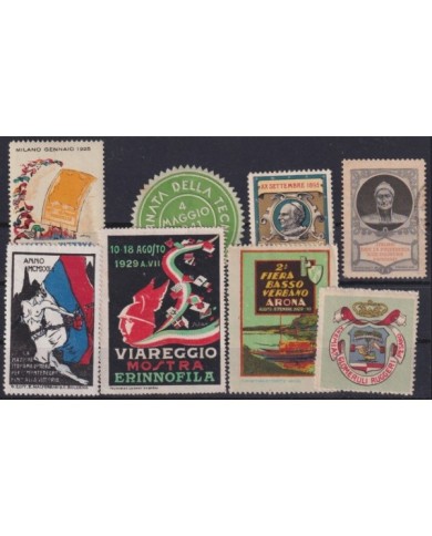 F-EX9141 ITALY CINDERELLA STAMPS LOT. MH- NO GUM. VIAREGGIO, BOLOGNA