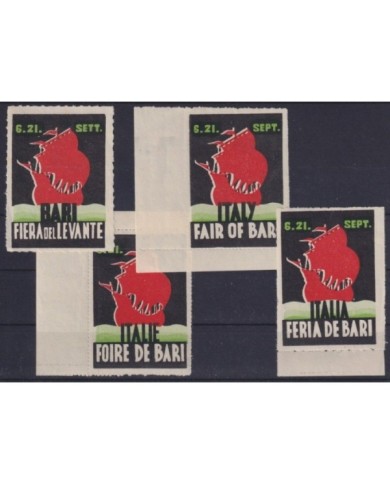 F-EX9151 ITALY CINDERELLA STAMPS LOT. MH- NO GUM BARI LEVANT FAIR DIFFERENT LANG