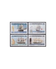 F-EX33336 MICRONESIA MNH 1990 OLD BOAT BRITISH WALESHIP SHIP.