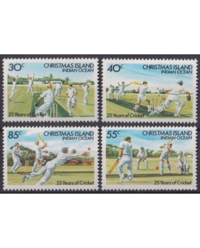 F-EX33365 CHRISTMAS IS MNH 1984 25th ANIV FEDERATION OF CRICKET