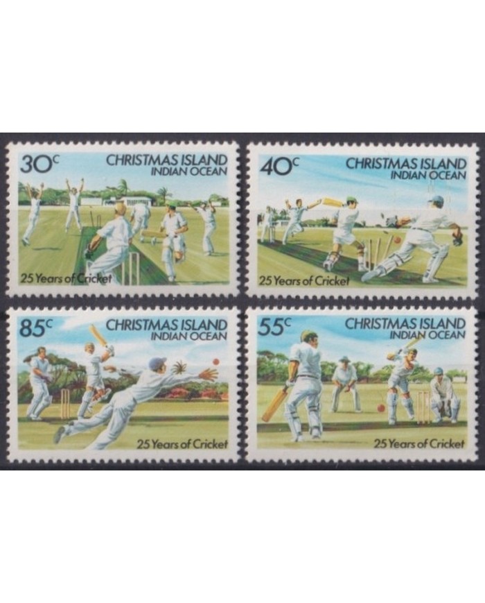 F-EX33365 CHRISTMAS IS MNH 1984 25th ANIV FEDERATION OF CRICKET