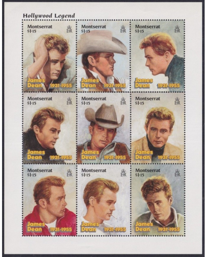 F-EX33379 MONTSERRAT MNH 1996 CINEMA CLASSIC MOVIE JAMES DEAN.