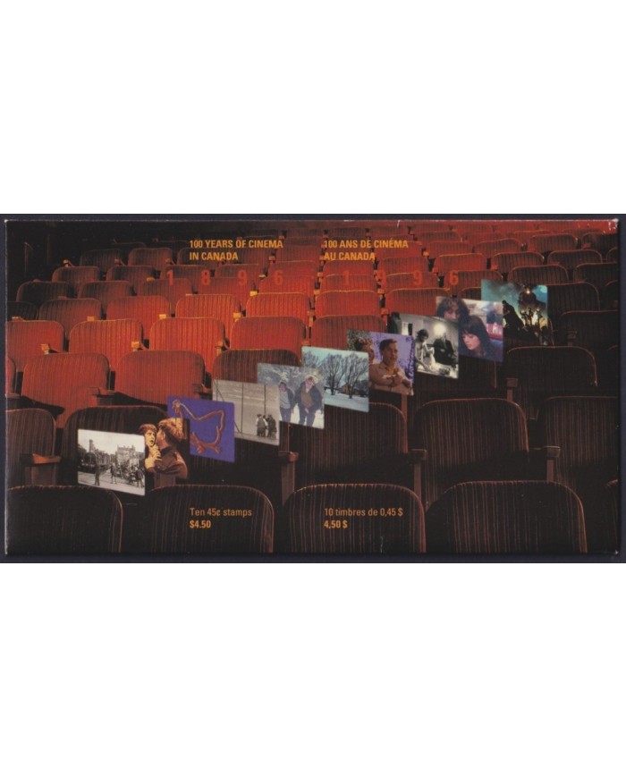 F-EX33400 CANADA MNH 1996 100th ANIV MOVIE CINEMA OF CANADA BOOK + SHEET.